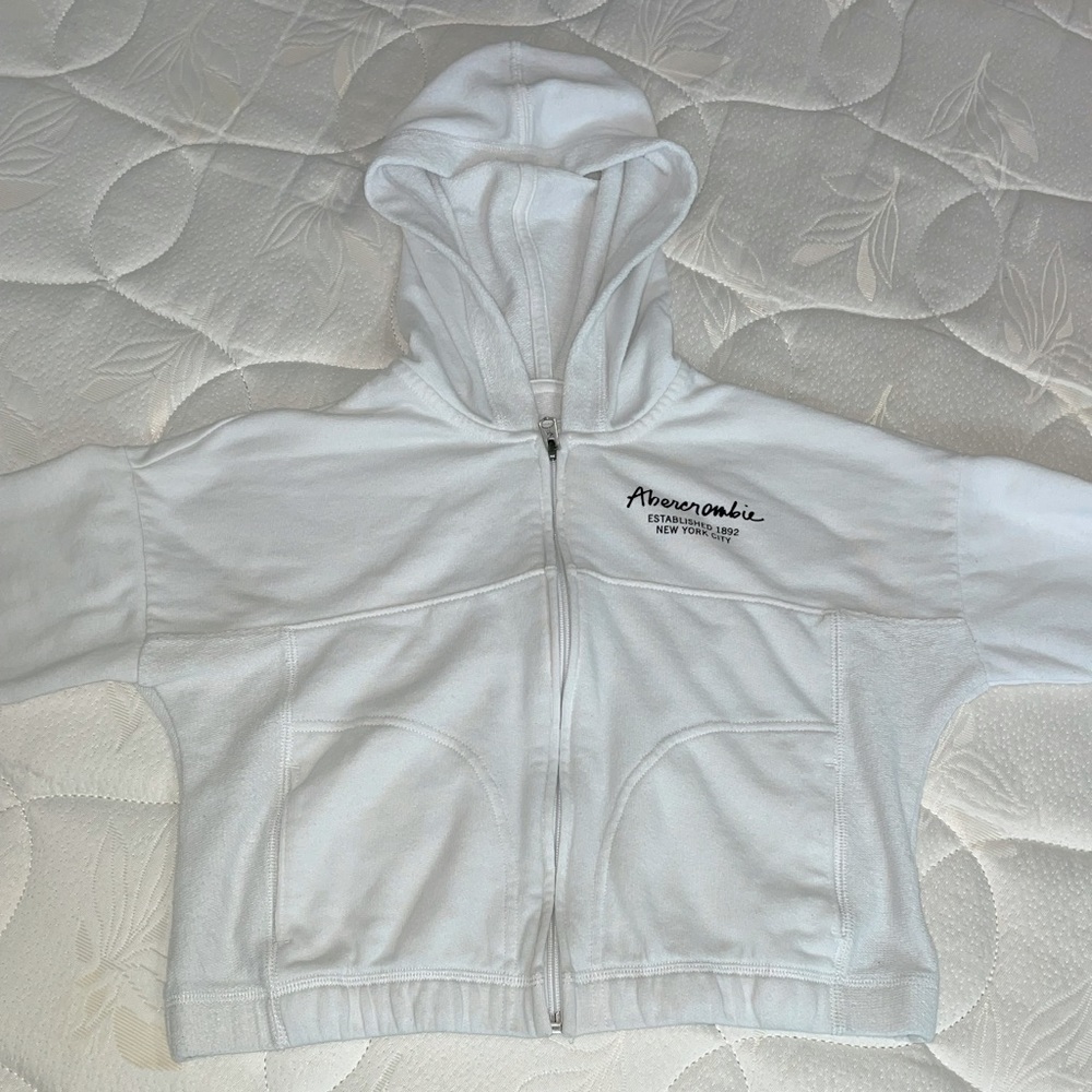 Girls Abercrombie White Hoodie